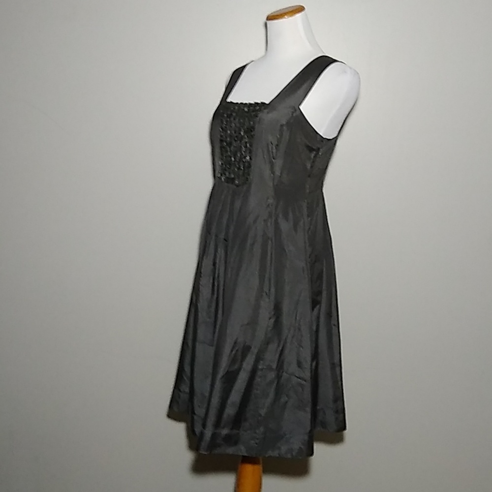 Eileen Fisher Silk Dress Habutai Squares - Picture 2 of 8